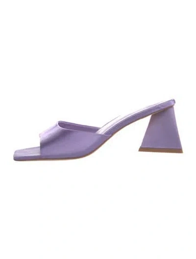 Pre-owned Raye Satin Slides In Purple