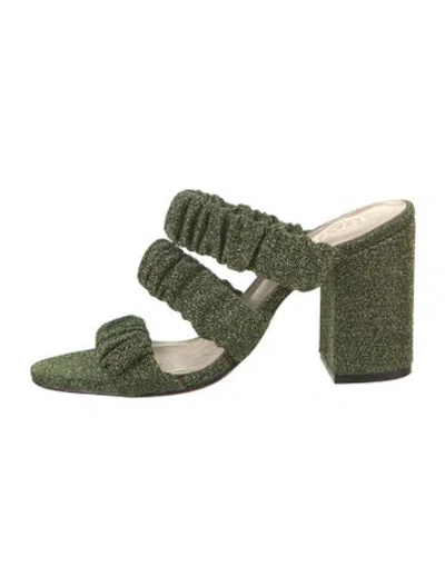 Pre-owned Raye Slides In Green