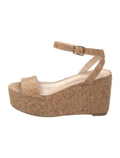 Pre-owned Raye Slingback Sandals In Neutral