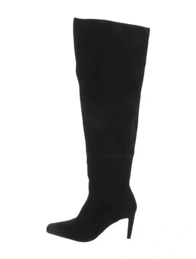 Pre-owned Raye Suede Boots In Black