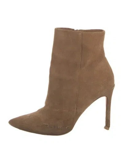 Pre-owned Raye Suede Boots In Neutrals
