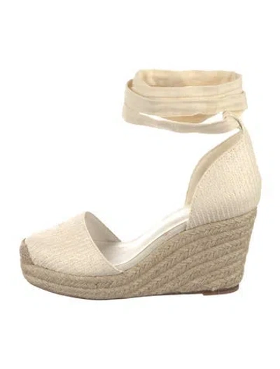 Pre-owned Raye Suede D'orsay Pumps In Neutral