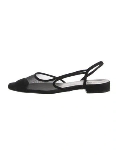 Pre-owned Raye Suede Flats In Black