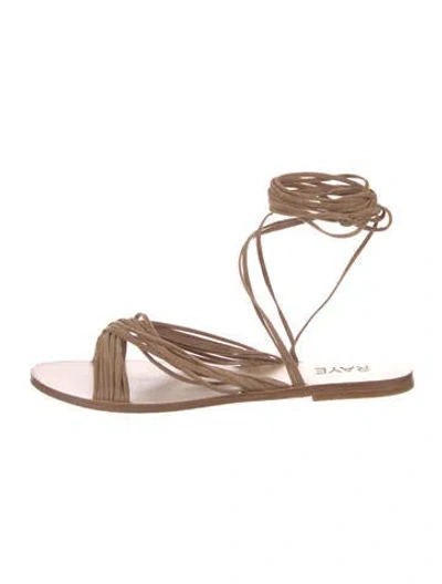 Pre-owned Raye Suede Gladiator Sandals In Neutral