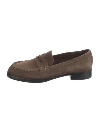 Pre-owned Raye Suede Loafers In Brown