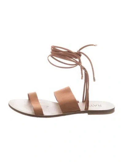 Pre-owned Raye Suede Sandals In Brown