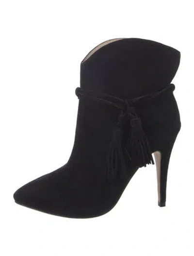Pre-owned Raye Suede Slouch Boots In Black