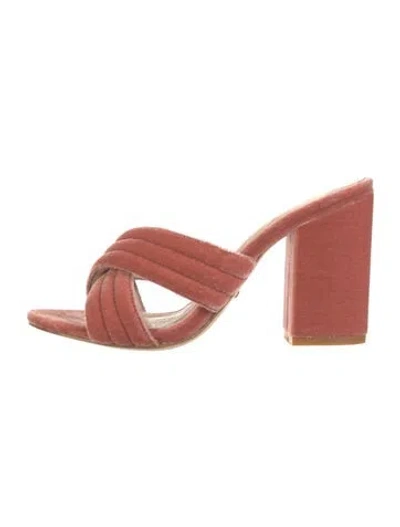 Pre-owned Raye Velvet Sandals In Pink