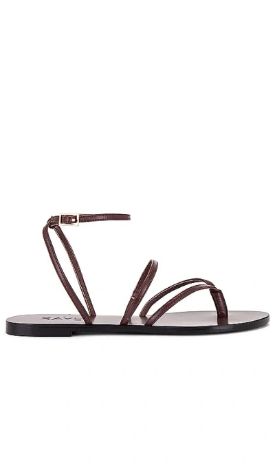 Raye Void Sandal In 深棕色