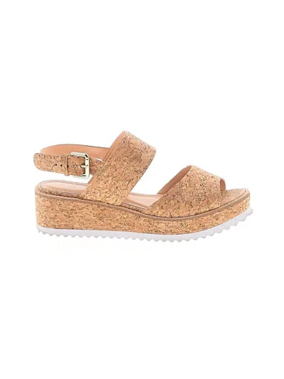 Pre-owned Raye Wedges In Tan