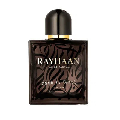 Rayhaan Ladies Back To Black Edp Spray 3.4 oz Fragrances 6298044138689