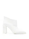 Rayla K Point-toe Leather Boots In White