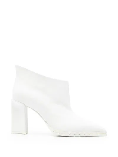 Rayla K Point-toe Leather Boots In White