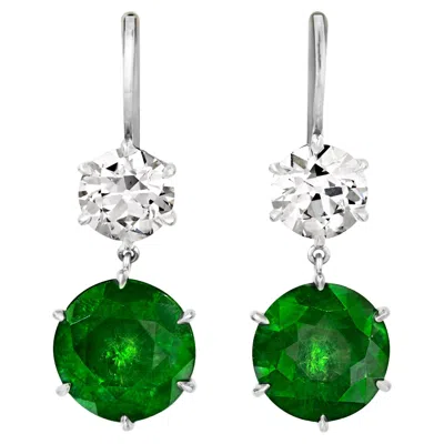 Pre-owned Raymond C. Yard Demantoid Garnet Earrings By Raymond Yard, 8.80 Carats In Multi