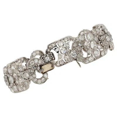 Pre-owned Raymond C. Yard Raymond Yard Art Deco 17.35 Carat Diamond Platinum Bracelet In Multi