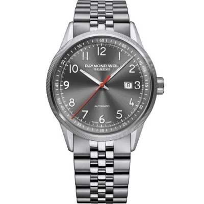 Pre-owned Raymond Weil 2734-st-05600 Men's Freelancer Grey Dial Automatic Watch