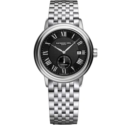 Pre-owned Raymond Weil 2838-st-00208 Men's Maestro Black Dial Automatic Watch