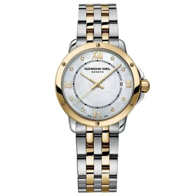 Pre-owned Raymond Weil 5391-stp-00995 Women's Tango Mother Of Pearl Quartz Watch