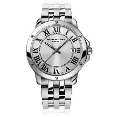 Pre-owned Raymond Weil 5591-st-00659 Men's Tango Silver-tone Dial Quartz Watch