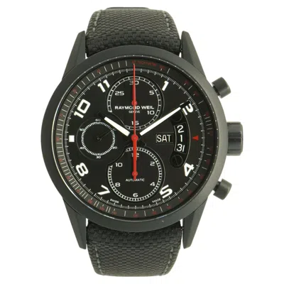 Pre-owned Raymond Weil Black Pvd Freelancer Urban Black Chronograph 42mm