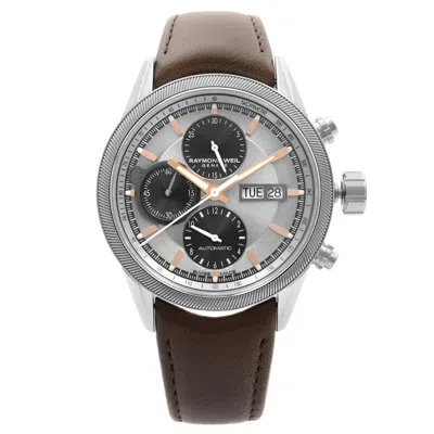 Pre-owned Raymond Weil Freelancer 42 Steel Silver Dial Automatic Mens Watch 7731-sc2-65655 In Multi