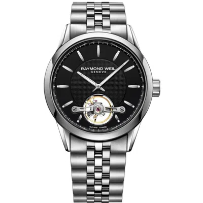 RAYMOND WEIL FREELANCER AUTOMATIC BLACK DIAL STAINLESS STEEL MEN'S WATCH 2780-ST-20001