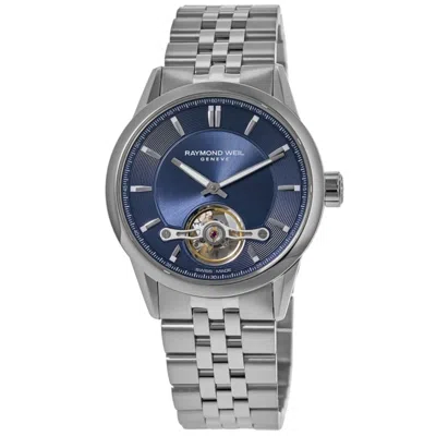 Raymond Weil Freelancer Automatic Blue Dial Steel Men's Watch 2781-st-50051 In Green