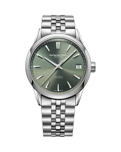 Raymond Weil Freelancer Automatic Bracelet Watch, 40mm In Green