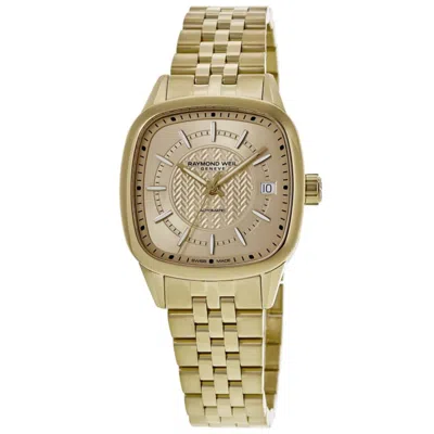 Raymond Weil Freelancer Automatic Champagne Dial Yellow Gold Pvd Steel Women's Watch 2490-p-10051