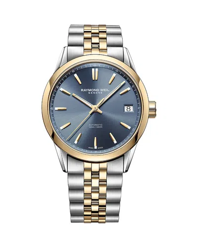 Raymond Weil Freelancer Automatic Classic Two-tone Date Watch, 40mm In Gold