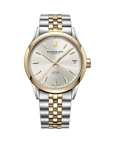 Raymond Weil Freelancer Automatic Classic Two-tone Date Watch, 40mm In Gold