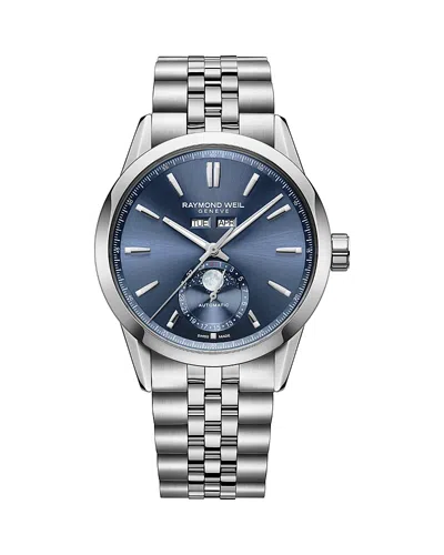 Raymond Weil Freelancer Automatic Complete Calendar Watch, 40mm In Metallic