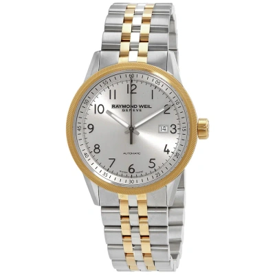 Raymond Weil Freelancer Automatic Silver Dial Two-tone Men's Watch 2734-stp-05650 In Two Tone  / Gold / Gold Tone / Silver