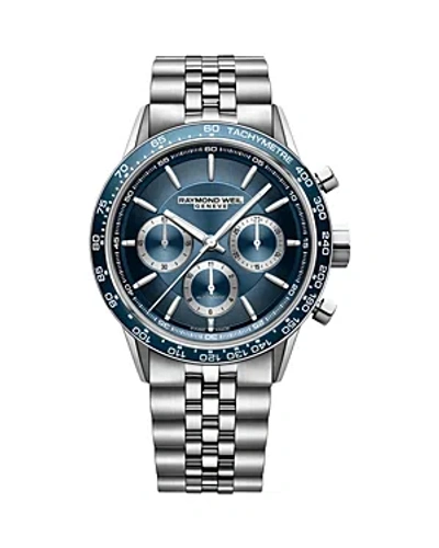 Raymond Weil Men's Swiss Automatic Chronograph Freelancer Stainless Steel Bracelet Watch 44mm