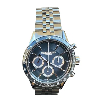 Pre-owned Raymond Weil Freelancer Chronograph 7741-st3-50021 Watch Full Set In Multi