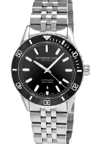 Pre-owned Raymond Weil Freelancer Diver 42.5mm Ss Men's Watch 2775-st1-20051
