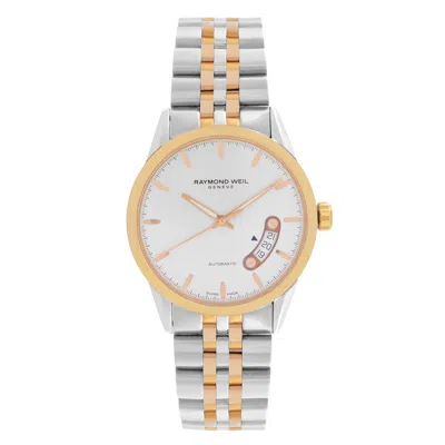 Pre-owned Raymond Weil Freelancer Two-tone Steel Silver Dial Mens Watch 2770-sp5-65011 In Multi