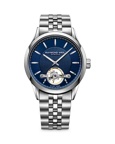 Raymond Weil Men's Freelancer Navy Blue & Stainless Steel Automatic Bracelet Watch