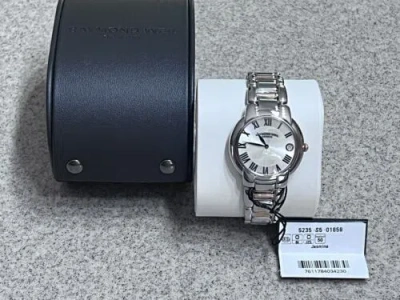 Pre-owned Raymond Weil Jasmine 35mm Steel Silver Dial Quartz Ladies Watch 5235-s5-01659 2
