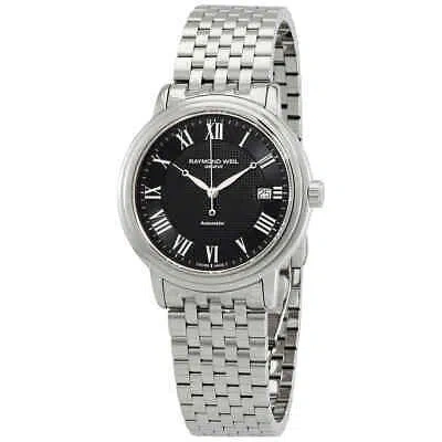Pre-owned Raymond Weil Maestro Automatic Black Dial Men's Watch 2837-st-00208