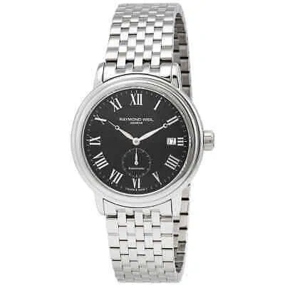 Pre-owned Raymond Weil Maestro Automatic Black Dial Men's Watch 2838-st-00208