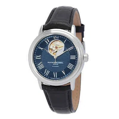 Pre-owned Raymond Weil Maestro Automatic Blue Dial Men's Watch 2827-stc-00508