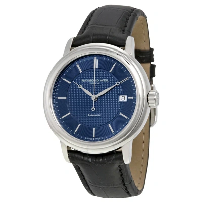 Raymond Weil Maestro Automatic Blue Dial Men's Watch 2837-stc-50001 In Black / Blue / Skeleton