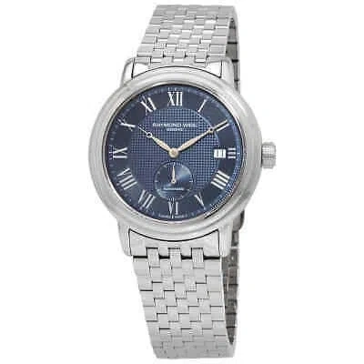 Pre-owned Raymond Weil Maestro Automatic Blue Dial Men's Watch 2838-st-00508