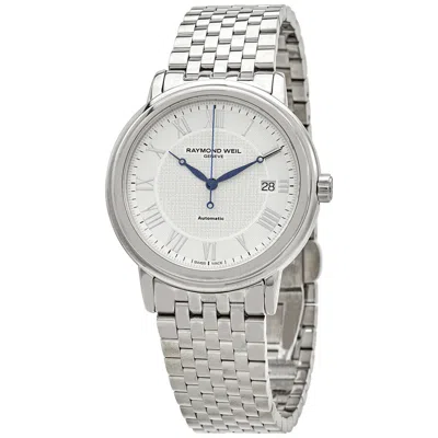 Raymond Weil Maestro Automatic Silver Dial Men's Watch 2837-st-00308 In Blue / Silver / White