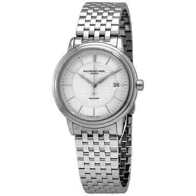 Pre-owned Raymond Weil Maestro Automatic Silver Dial Watch 2837-st-65001