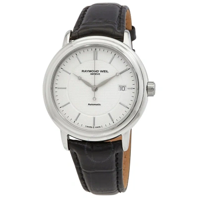 Raymond Weil Maestro Automatic White Dial Men's Watch 2837-stc-30001 In Black / White