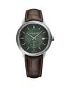 Raymond Weil Men's Swiss Automatic Maestro Small Seconds Brown Leather Strap Watch 40mm In Green/brown