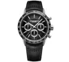 Raymond Weil Men's Swiss Automatic Chronograph Freelancer Black Leather Strap Watch 44mm In Black