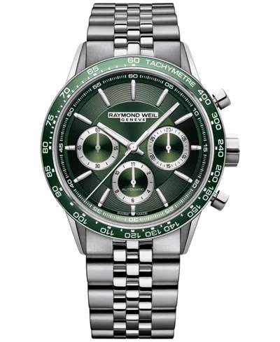 Raymond Weil Men's Swiss Automatic Chronograph Freelancer Stainless Steel Bracelet Watch 44mm In No Color